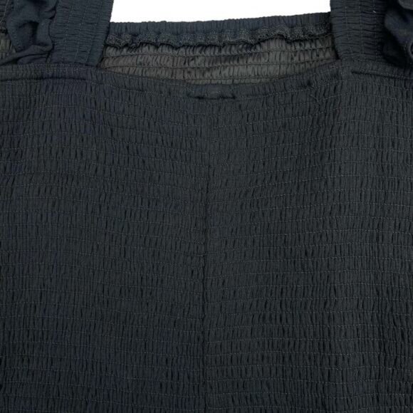 Torrid Smocked Crinkle Peplum Tank Top In Black Size 5X - Picture 8 of 8